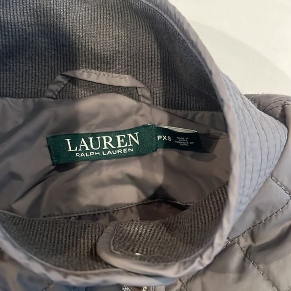Lauren Ralph Lauren Women's Jacket Petite XS Quilted Puffer Winter Coat Grey EUC - Picture 5 of 6